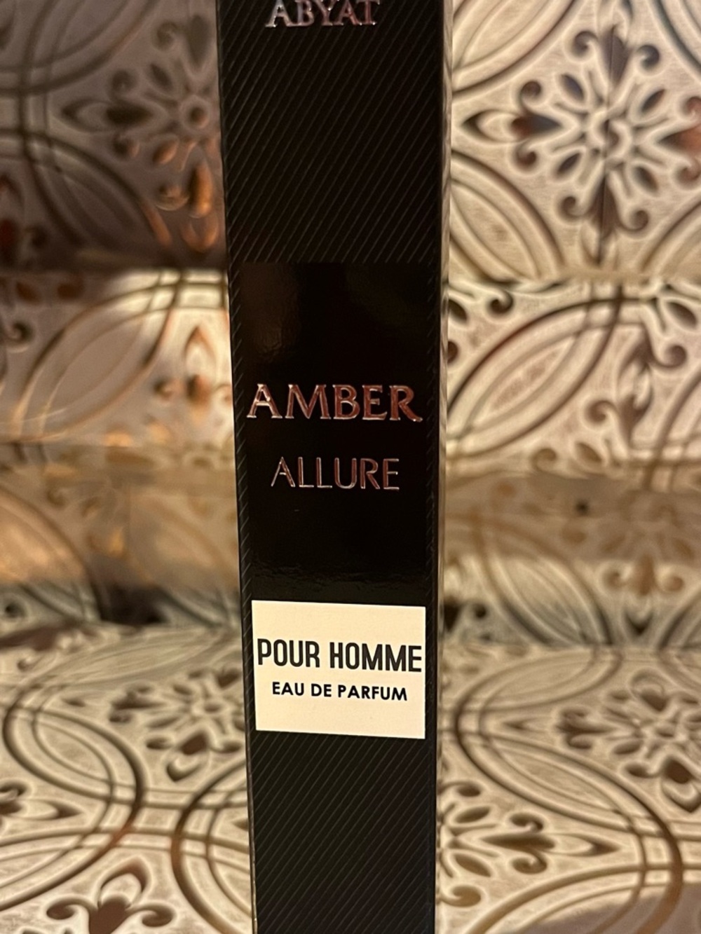 Amber Allure Pour Homme Eau de Parfum - Black & Rose Gold Box